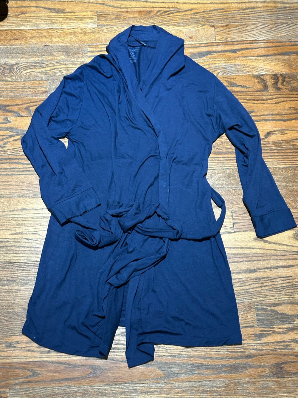 Women's Cloud Knit Robe - Navy - Picture 4 of 8